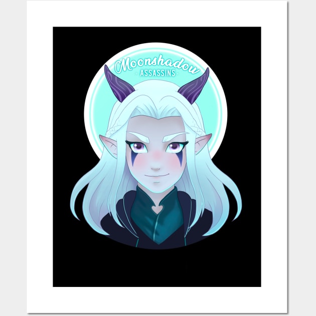 Rayla - The Dragon Prince, Moonshadow Assasins Wall Art by Anhyra